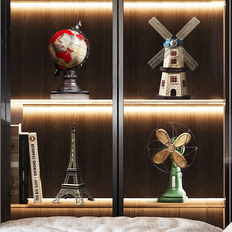 Xianci Väderkvarn Modell Bokhylla - Retro Bokhylla & Dekorationer för Vardagsrum & TV-möbel