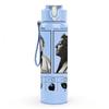 1PC Black White Duo Photo 750ml Sports Water Bottle Leakproof Straw Lid Outdoor Office Home