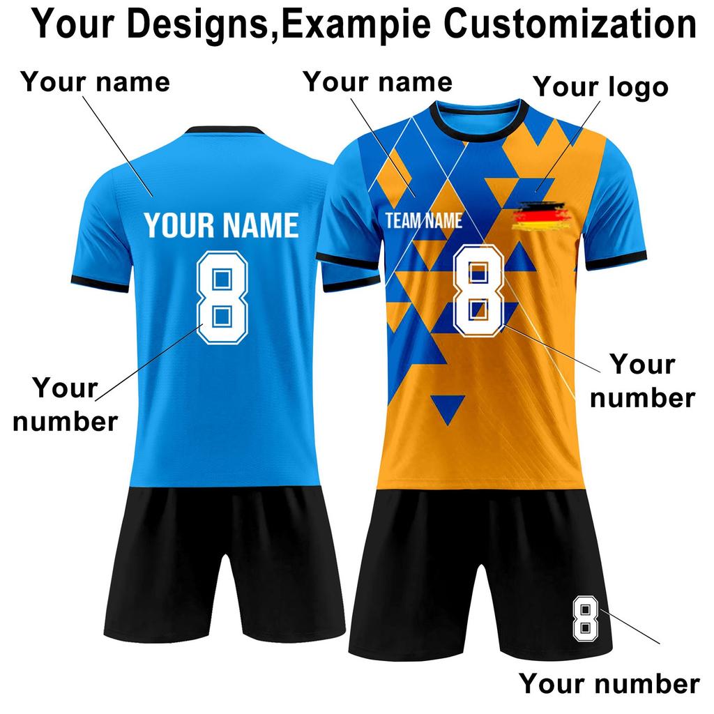 Personalised Shirts Kit Mens Girls With Name Number Custom Football Jerseys For Boys Training Suit