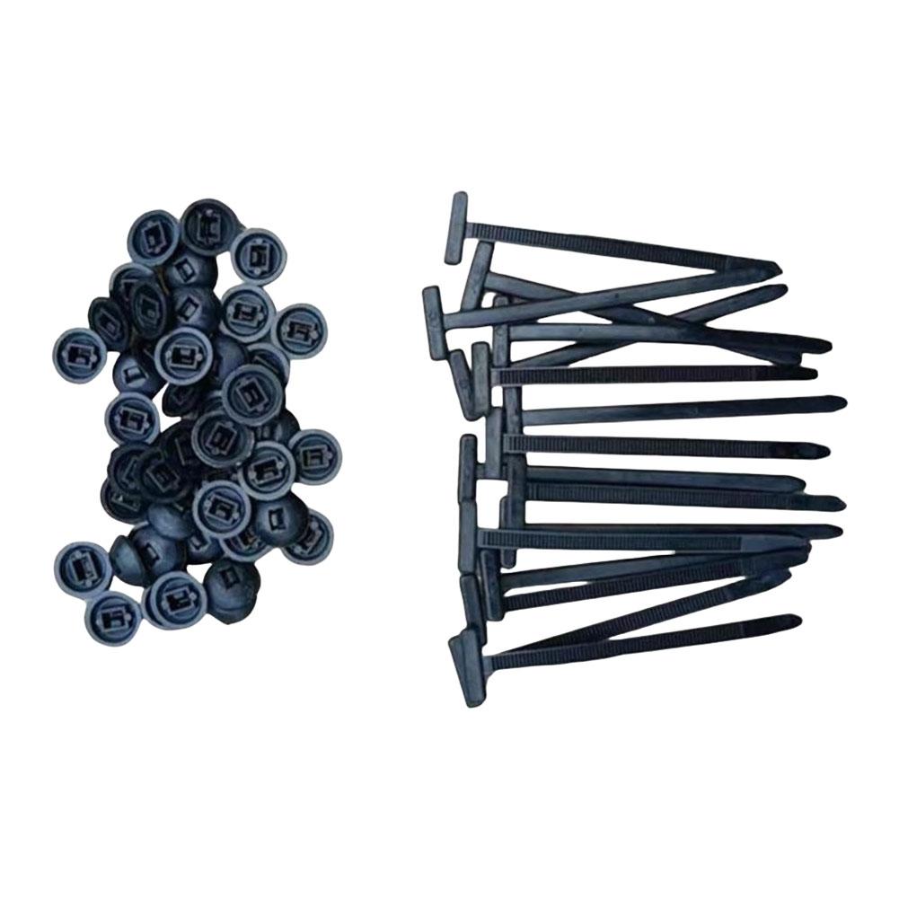 10~100pcs Black T-type Cable Ties Plastics Releasable Nylon Hook Loop Wrap Zip Bundle Fastener Straps Detachable Wire Organizer