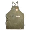 Custom Logo Floral Canvas Apron for Milk Tea, Baking, Kitchen, and Barber Use - Thickened for Men and Women