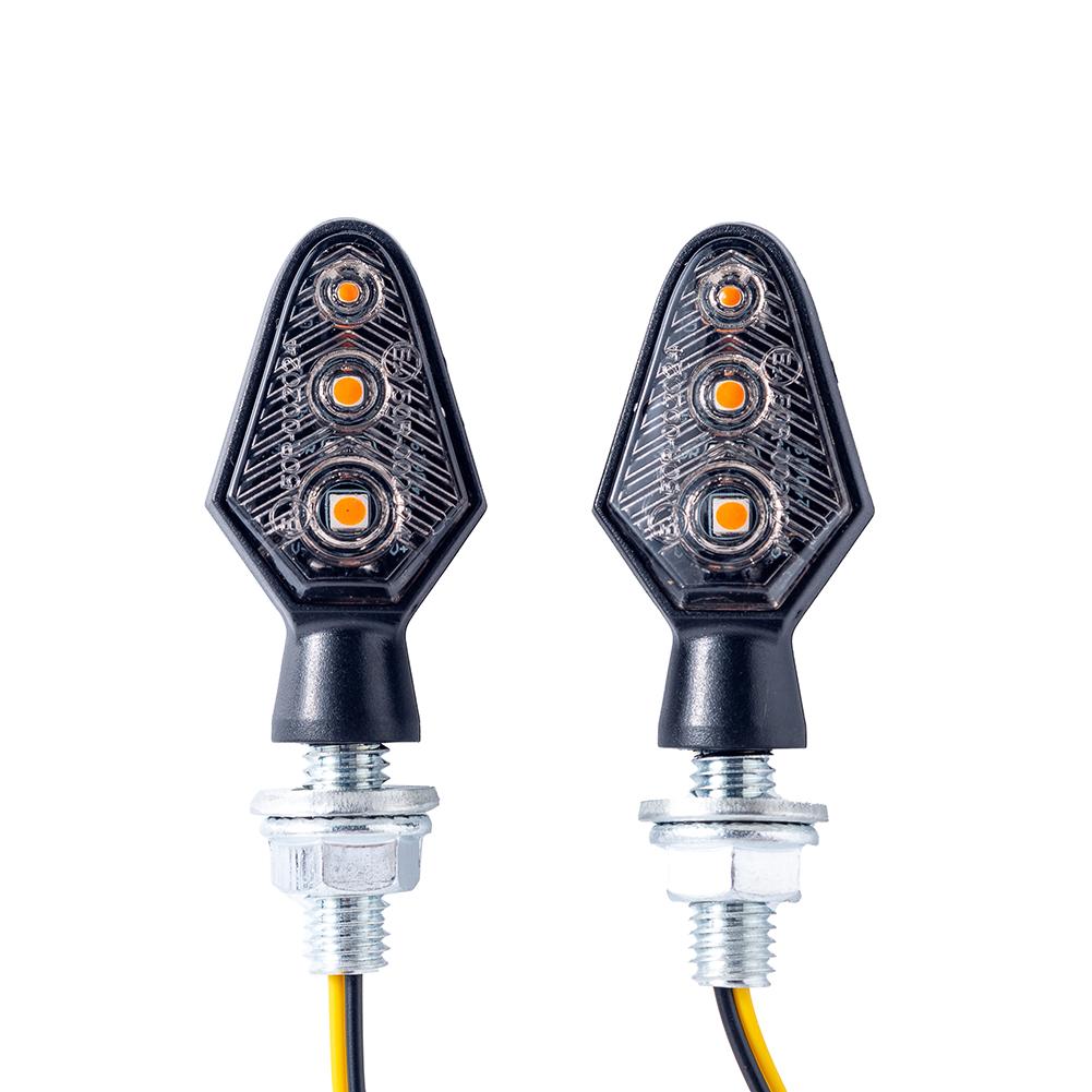 

2Pcs Motorcycle LED Turn Signal Light IP65 Waterproof Motorcycle LED Turn Signal Indicator 3 LED Motorbike Accessories