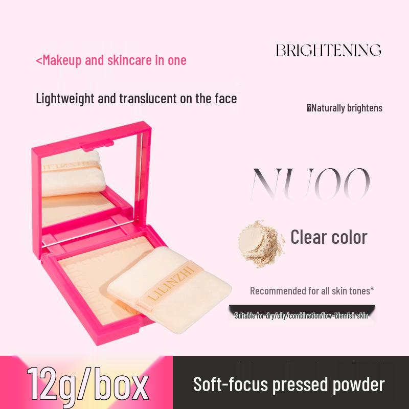 

Lilinxhi Matte Soft Focus Pressed Powder: Long-Lasting, Brightening, Non-Caking Concealer for Touch-Up and Setting Makeup.
