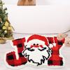 VIKAMA Christmas Imitation Cashmere Carpet Soft Non-Slip Bathroom Kitchen Floor Mat Cute Outdoor Indoor Door Mat Home Decor