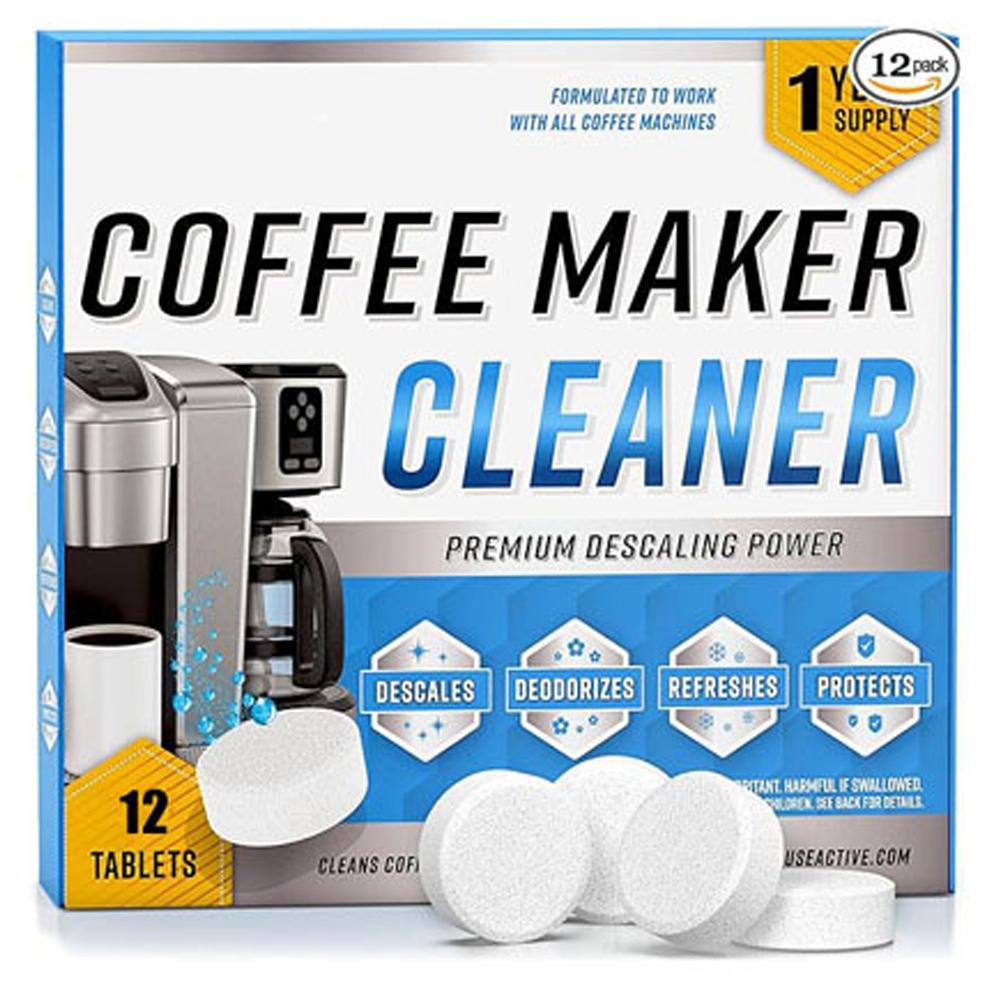 

Coffee Machine Cleaner Descaler Tablets 24 Count,Coffee Maker Pot Descaling&Cleaning Tabs, Descale Drip Coffe&Espresso Machines 12 Count