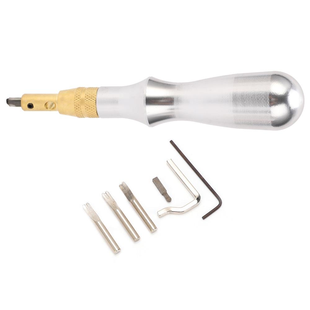 7pcs Aluminum Handle Leather Edge Beveler Trenching Leather Tool For Leathercraft