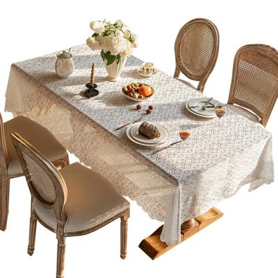 Lace Table Runner Hollow Rectangular Tablecloth Decorative Table Cover for Weddings