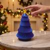 Plastic Rotating Christmas Tree Decoration Colorful Star Top Christmas Tree  Office