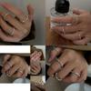 Elegant S925 Silver Adjustable Ring In Geometric Pattern For Trendy Women