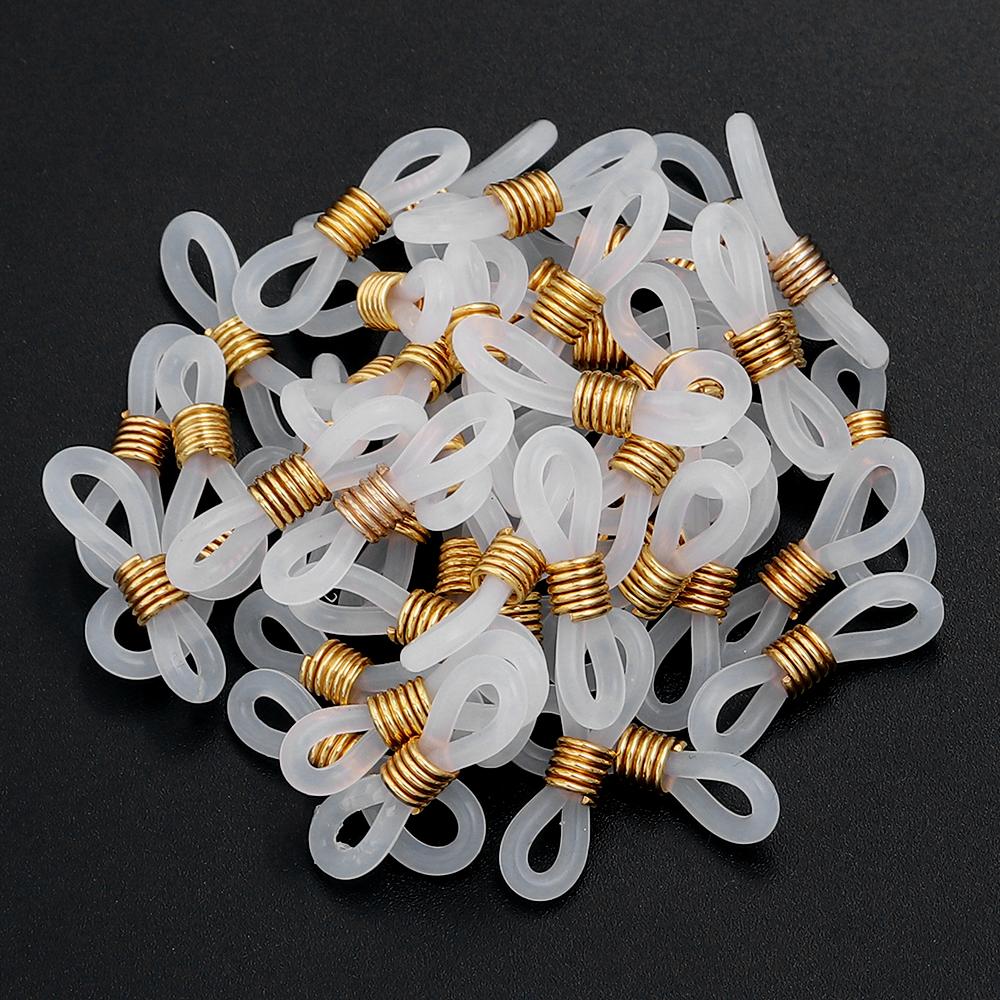 50pcs/Lot Eyeglass Chain Ends Eyeglasses Spectacles Chain Glasses Retainer Ends Rope Sunglasses Cord Holder Strap Loop Connector