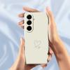 For Samsung Galaxy A56 5G Case White Love Pattern Printing Straight Edge TPU Phone Back Cover