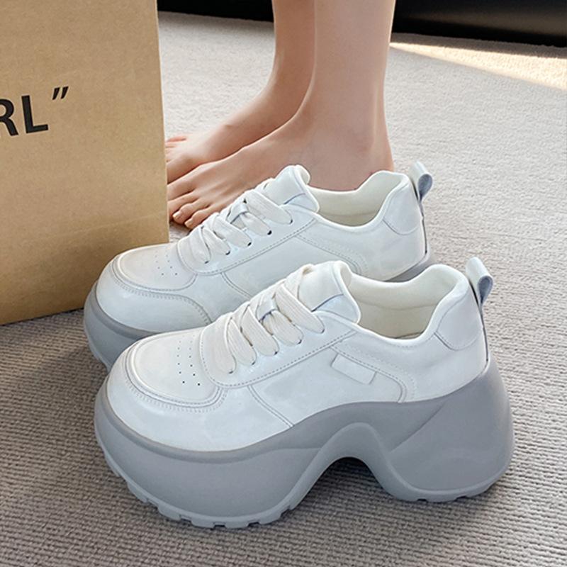 Small man platform dad shoes women's 2025 spring and autumn new inner height increase versatile niche fried street casual sports shoes