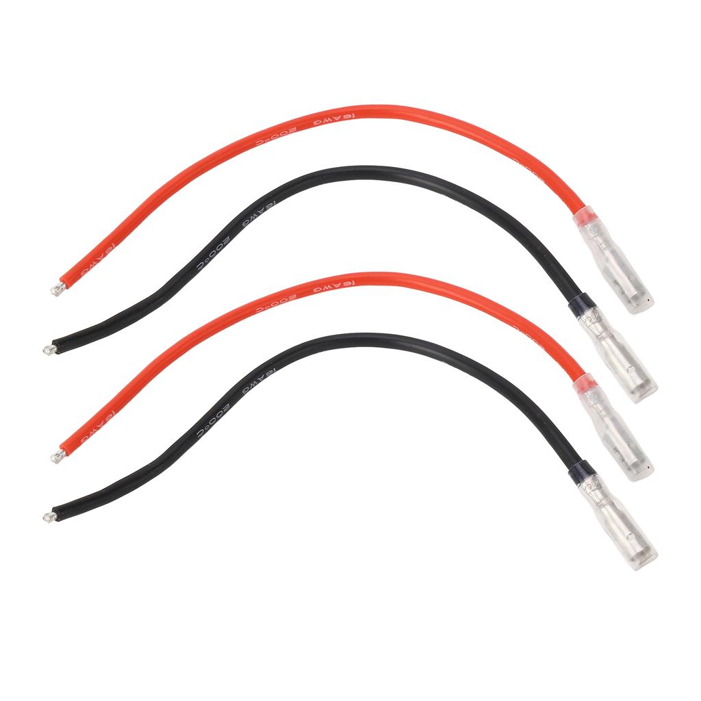 10PCS RC Brushed Motor Cable Black Red 4mm Banana Connector 16AWG Silicon Wire for Axial Scx10