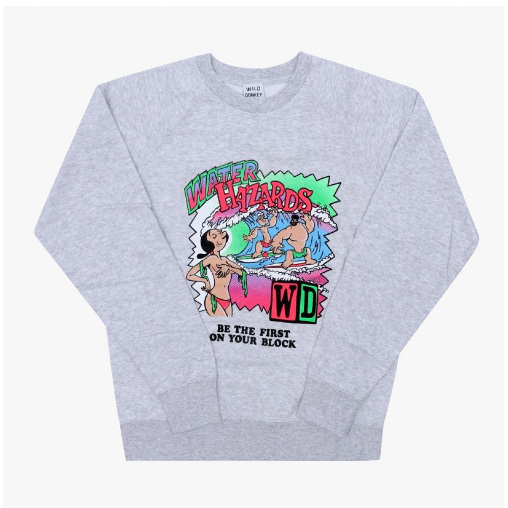 Wild Donkey Unisex Sweatshirt Hazard Heather Grey Fr