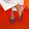 New Women's Shoes Pointed-toe Shallow-mouthed Large-sized Sandals Breathable Comfortable and Versatile Flat Devotion