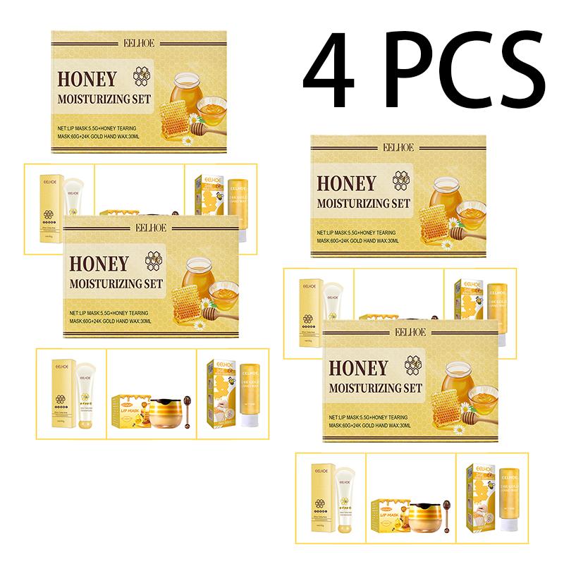 EELHOE Honey Series Moisturizing Exfoliating Set Cleansing Skin Gentle Exfoliation Nourishing Moisturizing Set