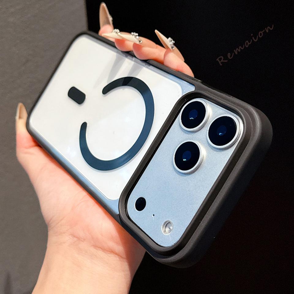 Magnetic Phone Case for For Iphone 17E 16E 14 1 16 Plus 11 12 13 Pro Max Mini X XR XS MAX Clear Charging Protector Cover
