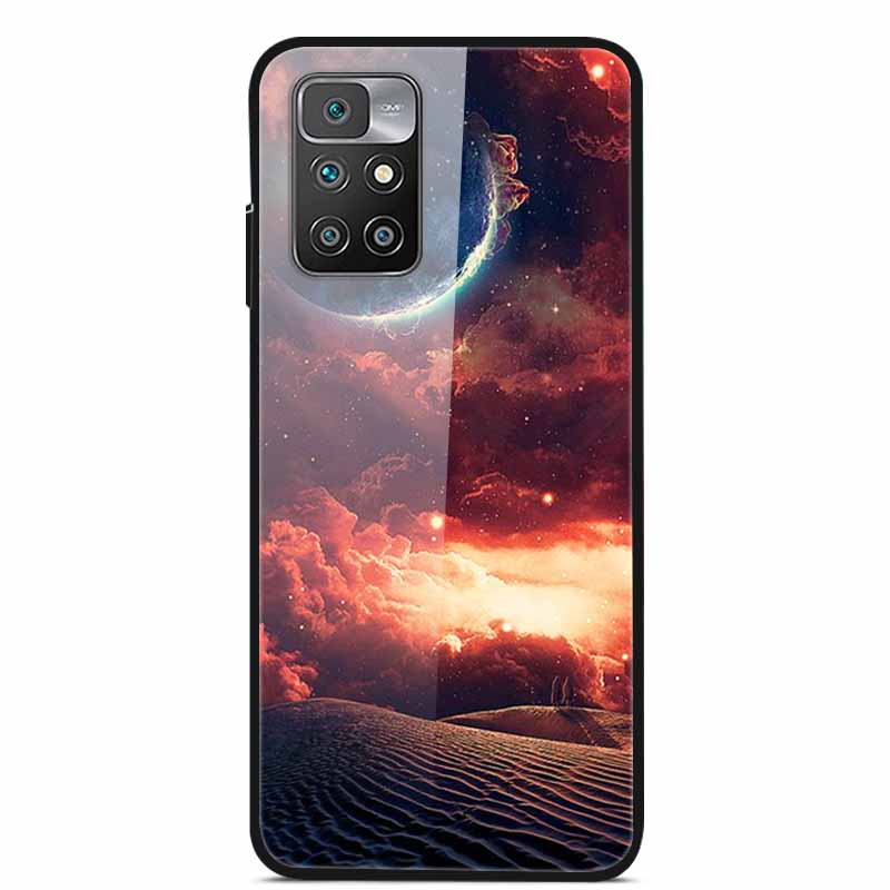 For Redmi Note 10 Pro Cases Note10T Tempered Glass Hard Back Cover for Xiaomi Redmi Note 10 5G / Note 10T Phone Case Capa Fundas