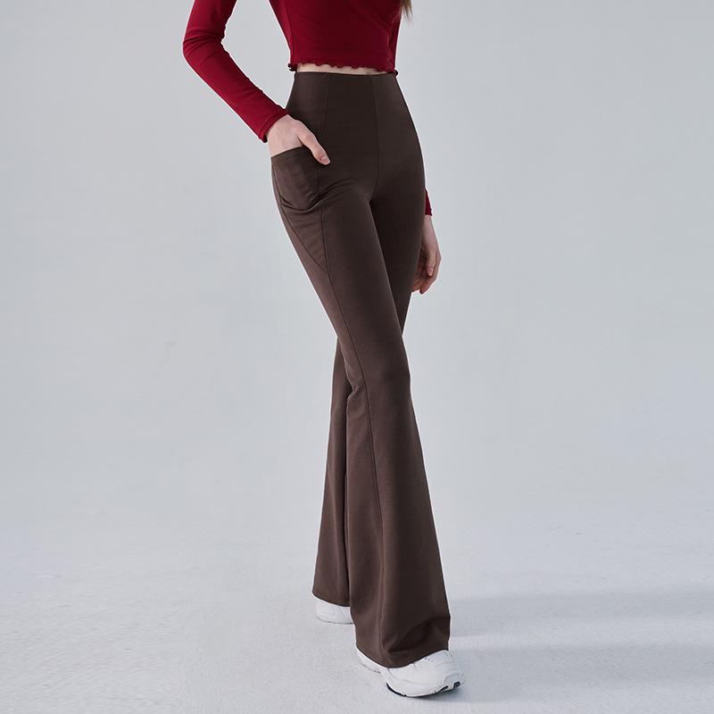 High Waist Micro Flare Yoga Pants with Peach Lift and Tummy Control