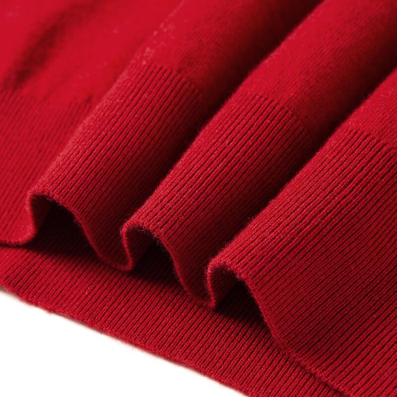 MONTAGUT Men's 32% Merino Wool Turn-down Collar Long Sleeve Sweater