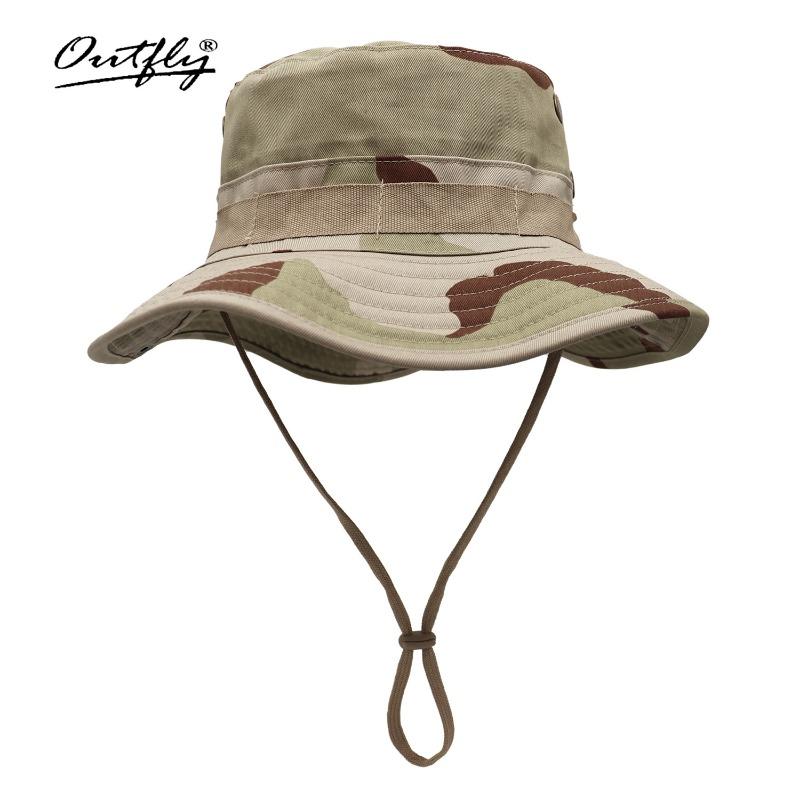 Adventure sunscreen camping bucket hat outdoor jungle camouflage visor round edge fishing hat summer new