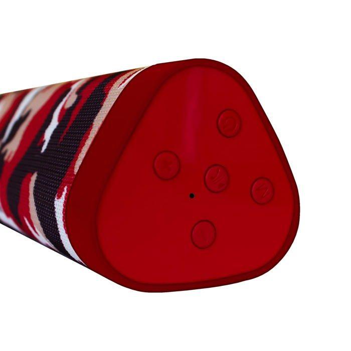 Techmade - Soundbar Techmade - SOUNDBAR - Haut-Parleur - Cas Portable Sans Fil TM-A15-CAMR Couleur Camouflage Rouge Pour PC