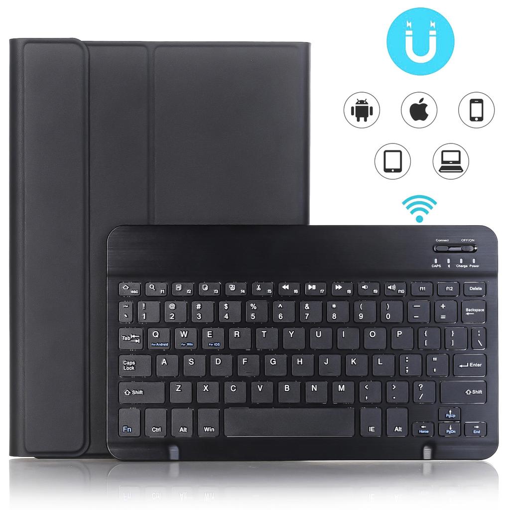 Etui Ochronne Z Klawiatura Bezprzewodowa Alogy Keyboard Case Z Miejscem Na Rysik Do Apple Ipad 10.9 2022 Czarne + Szkło
