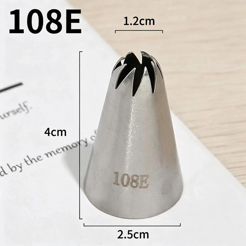 Food Grade Stainless Steel Piping Tip Large Pastry Nozzles Icing Piping Tips Cream Rose Cake Decorating Cupcak KitchenBakingTool