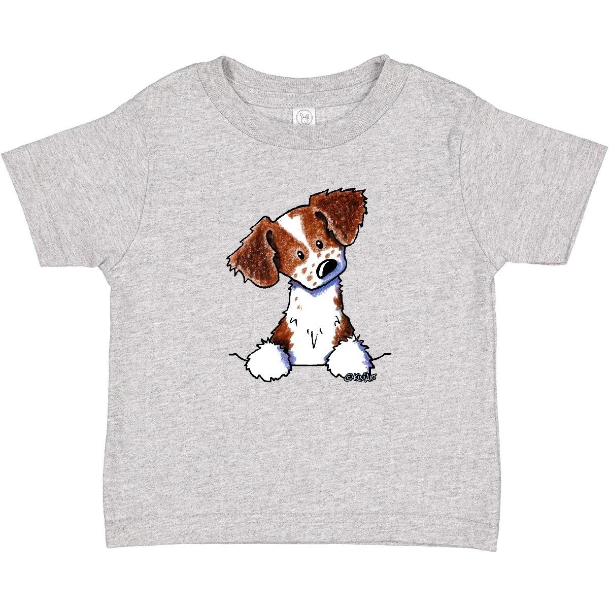 Inktastic Pocket Brittany Spaniel Toddler T-Shirt - KiniArt Dog Child Kid Kim 130