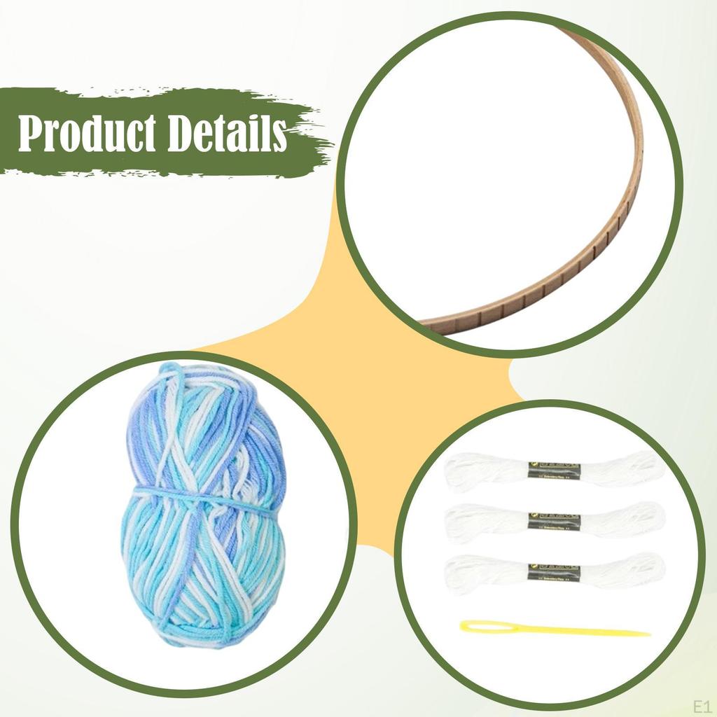 Weaving Frame Kit DIY Tools Crafting Supplies Gift Kids Adults Encourages