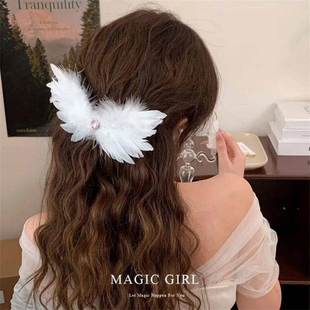 Стиль Радуга Ангел Фея Светящееся Заднее Украшение с Зажимами для Волос в Виде Крыльев Бабочки Пластиковые Светящиеся Крылья Бабочки