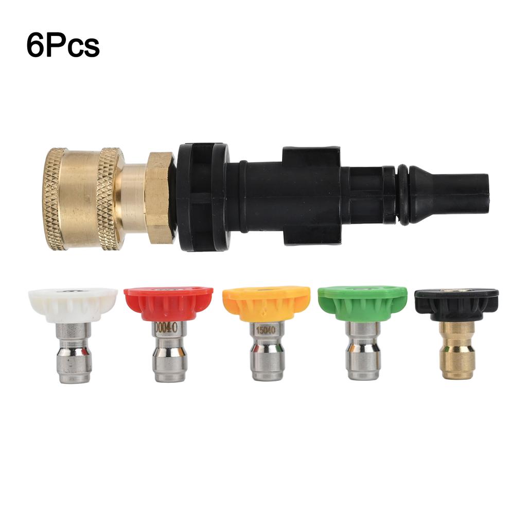 6Pcs High Pressure Washer Quick Connect Adapter For LAVOR For Sterwins Pressure Foam Pot Quick 1/4 Connect Adapter Nozzle