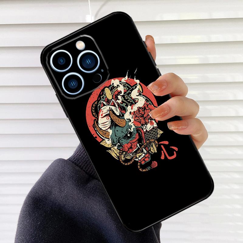 

Anime Japanese Samurai Phone Cover For iPhone 16 15 12 11 13 14 Pro Max Mini X XR XS Max Plus Phone Case iPhone 14