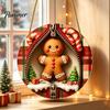 Indoor Holiday Home Ornaments Double-sided Acrylic Christmas Hanging Ornaments, Xmas Cartoon Snowman/Penguin/Gingerbread Man/Santa Claus Lightweight