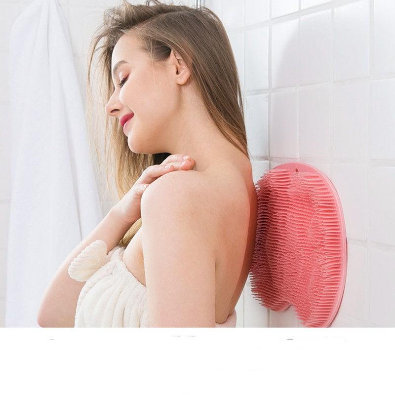 Exfoliating Shower Massage Scraper Bathroom Non-slip Bath Mat Back Massage Brush Silicone Foot Wash Body Cleaning Bathing Tool