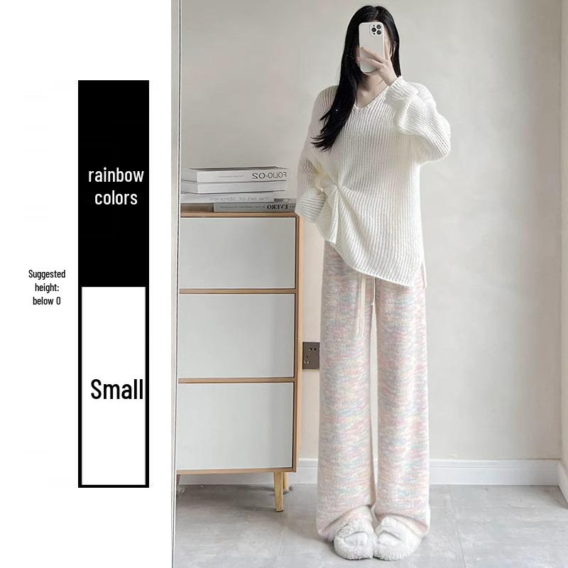 

Осенне-зимние брюки с бархатной подкладкой, с высокой талией и широкими штанинами, для миниатюрных размеров L (for 111-120 lbs)