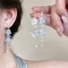 Old And Beautiful~ Fringed Earrings Niche Long Flower Butterfly Stud Earrings Exquisite Versatile Light Luxury Ears