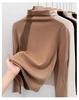 Silk Half-High Collar Women's Base Layer: 2025 Autumn/Winter Velvet Lambswool Warm T-shirt.