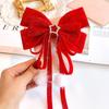 2024 Parent-Child Red New Year Bow Hair Clip: Prosperous Festive Accessory for Bangs