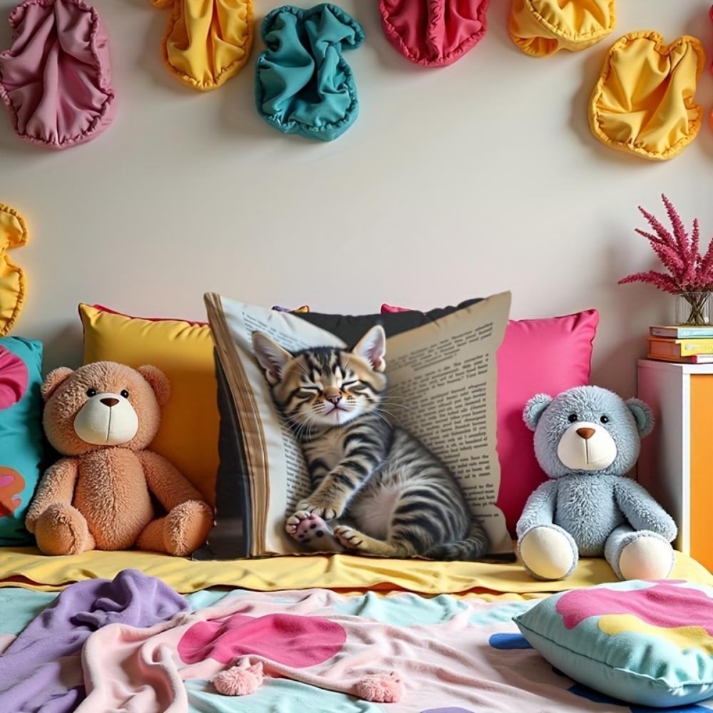 Modern square pillowcase 18X18 inch single-sided printing pillow cover home pillowcase living room decoration