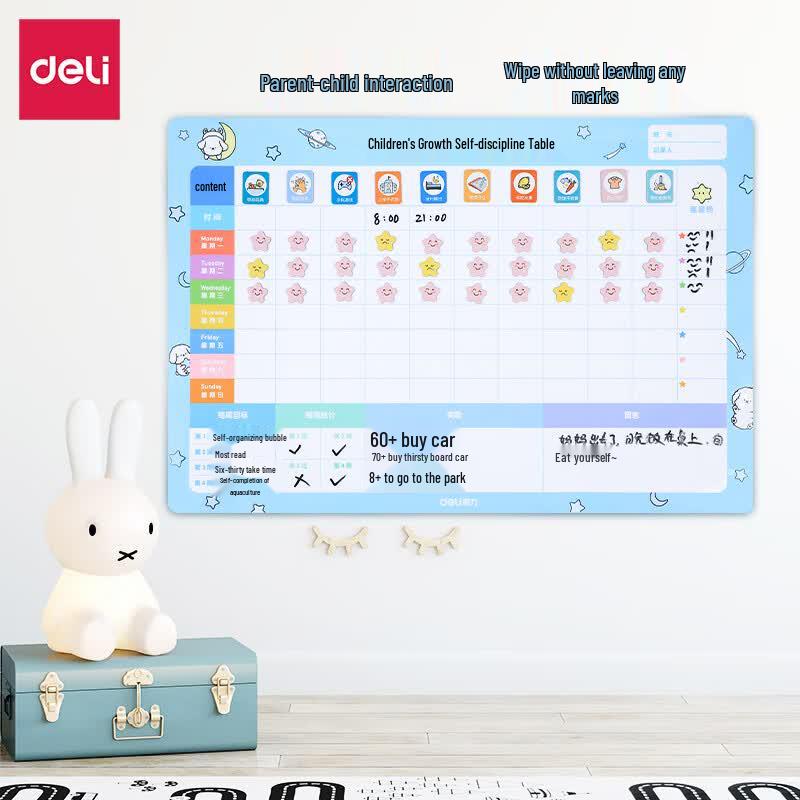 Deli Children s Self-Discipline Chart Whiteboard