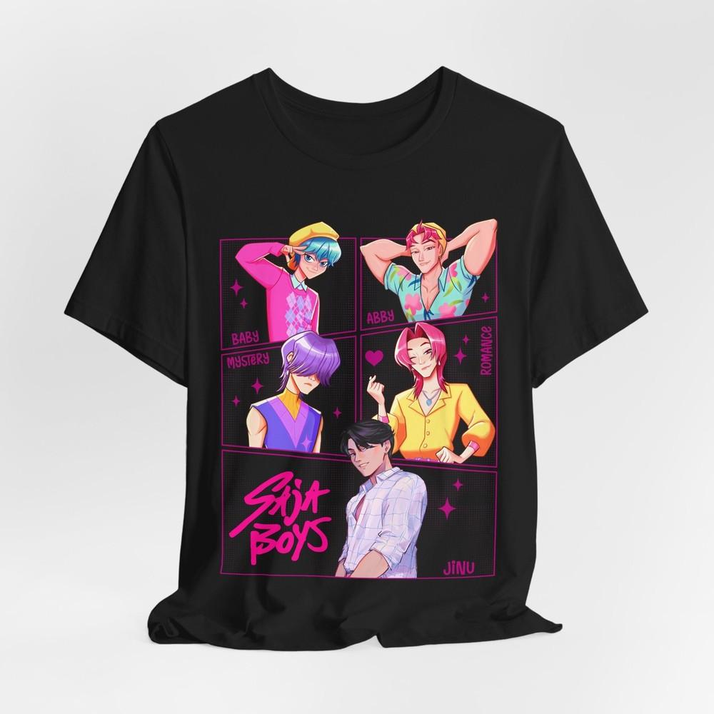 Retro Style Saja Boys Anime Graphic T-Shirt Tee Tops, Unisex Short Sleeve