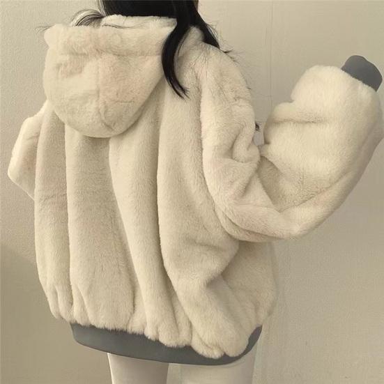 Women's Winter Coat Fleece Lined Reversible Parka Jacket Hooded Zip-Up Coat with Pockets Casual Warm Outerwear