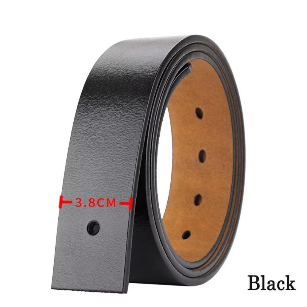 Cowskin Genuine Leather Belt No Buckle Male Belt Body New Waist Straps  Men Belt