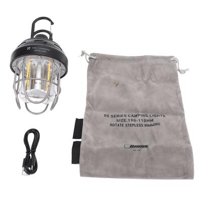 Lanterna da Campeggio Retrò Dimmerazione Continua Ricaricabile Power Bank da 2000mAh Luce Metallca per Tenda per Patio