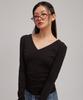 SALON DE YOHN V-Neck Basic T_ Black