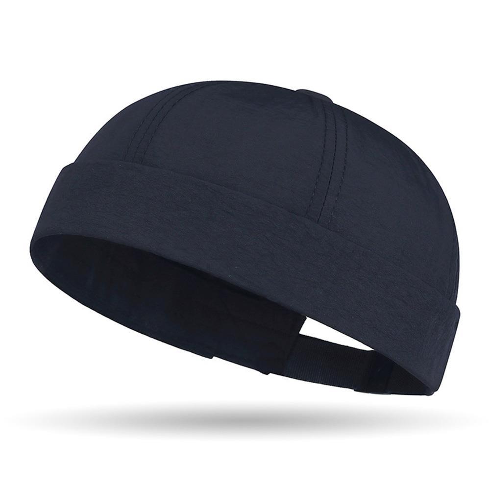 Retro Corduroy Brimless Docker Cap Men Women Landlord Hat Solid Color Streetwear Hip Hop Hats Adjustable Beanie Dome Hats Unisex