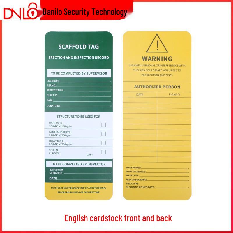 Danilo Scaffolding Safety Warning Tag - Prohibition of Use