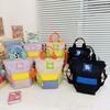 Kid Parent Color Block Crossbody Bag Nylon Breathable For Outdoor Daily Use