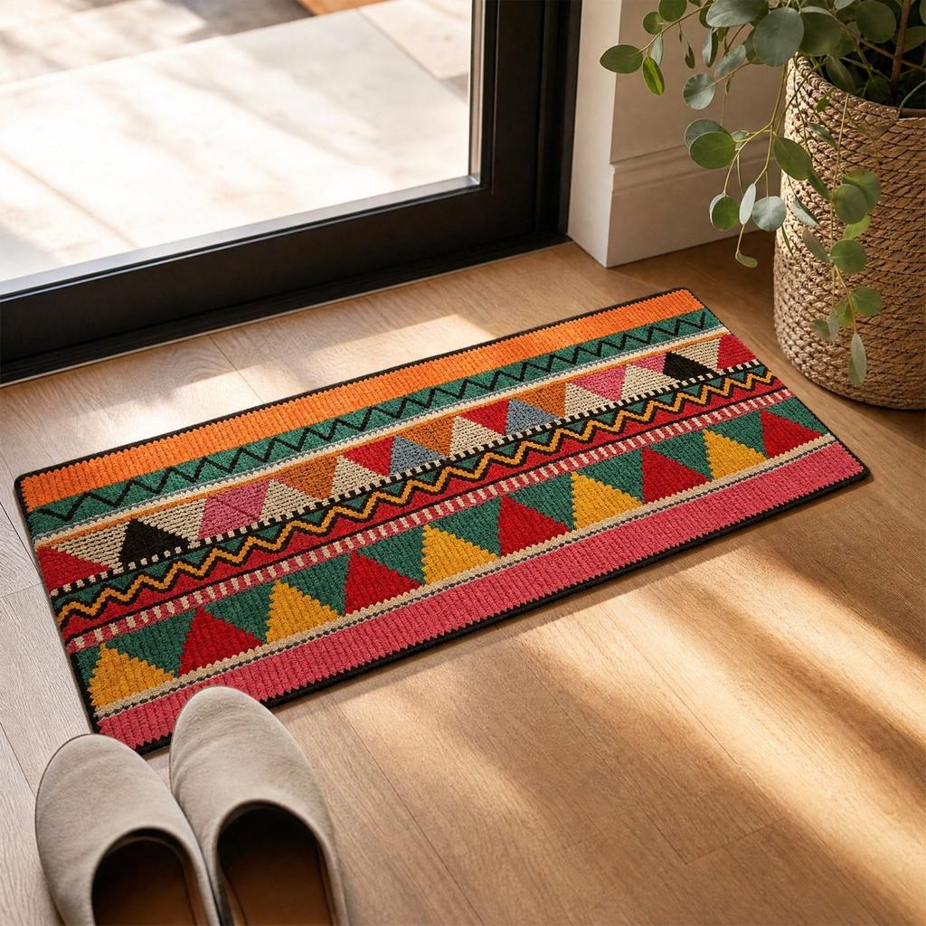 Decorative Woven Area for Living Room Bedroom Entryway Indoor Home Floor Decor